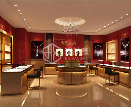 珠寶展柜是珠寶店第一視覺(jué)的亮點(diǎn)----深圳市瑞航鑫珠寶展柜廠家